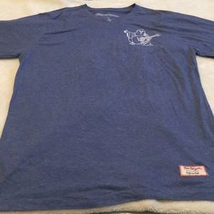 True Religion men’s v-neck T-shirt blue Buddha